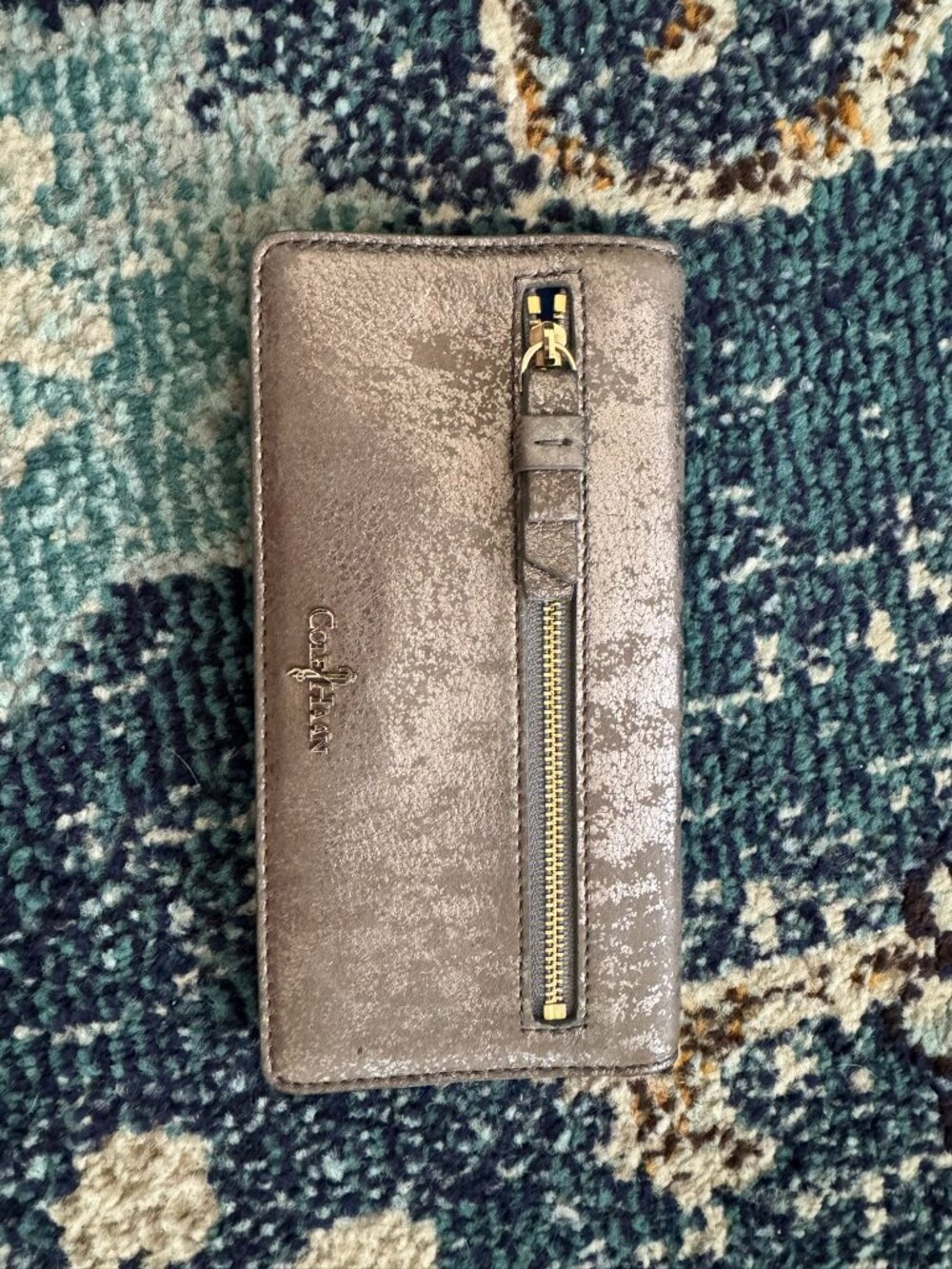 Silver distressed Cole Haan Wallet